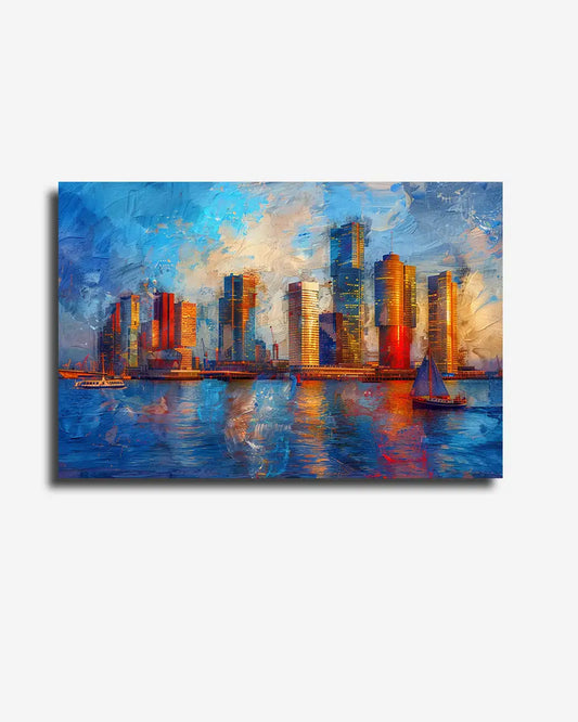 Skyline - Rotterdam - Impressionisme - Claude Monet