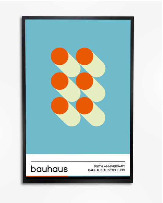 Bauhaus 20th Anniversary Poster - Minimalistisch en Geometrisch Design