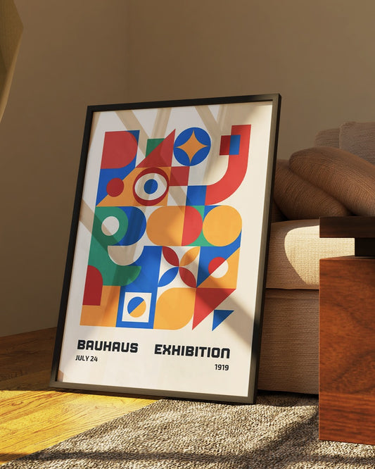 Bauhaus Tentoonstellingsposter – Geometrisch en Kleurrijk Design