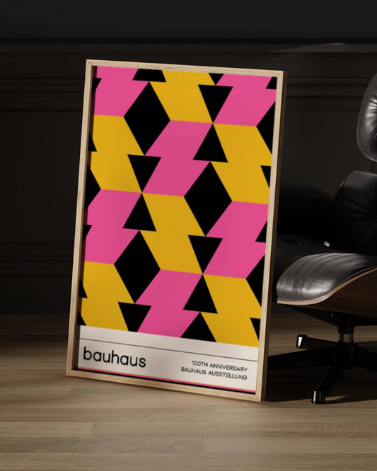 Poster "Bauhaus 20th Anniversary" - Minimalistisch & Geometrisch Design