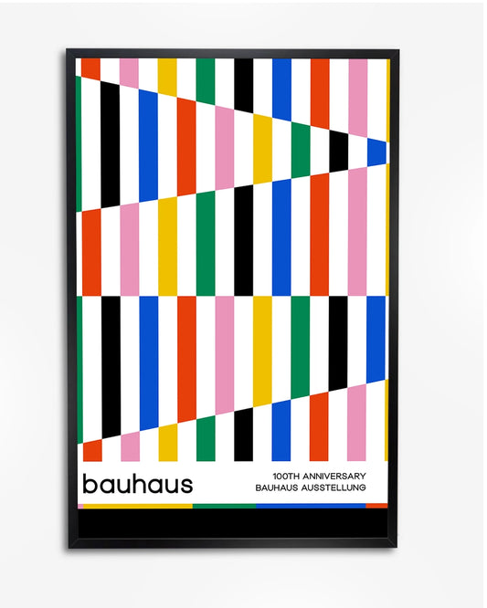 Poster "Bauhaus 50th Anniversary" - Geometrisch & Kleurig Design