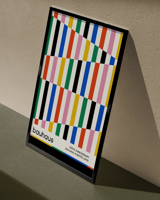 Poster "Bauhaus 50th Anniversary" - Geometrisch & Kleurig Design