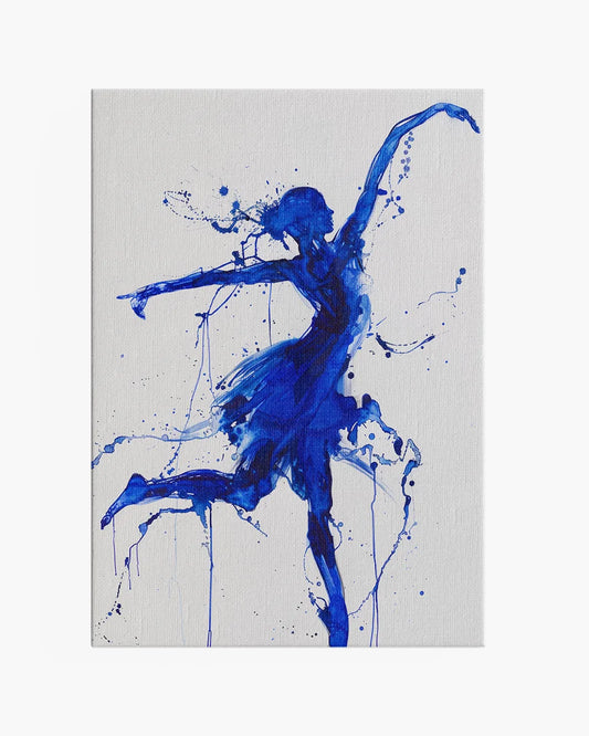 Abstract schilderij - Danseres - Aquarel - Yves Klein