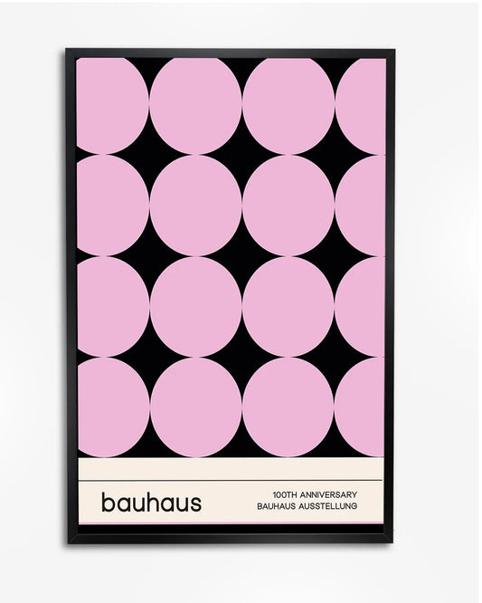 Bauhaus 100th Anniversary Poster - Roze Cirkels