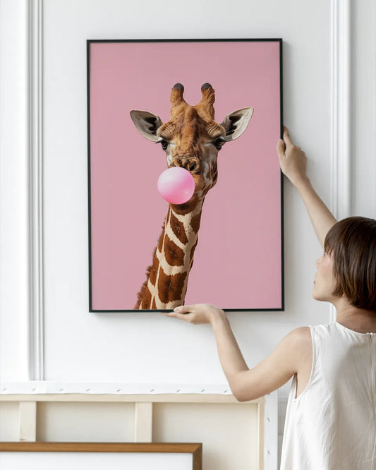 Giraffe - Kauwgom - Portret - Fotografisch