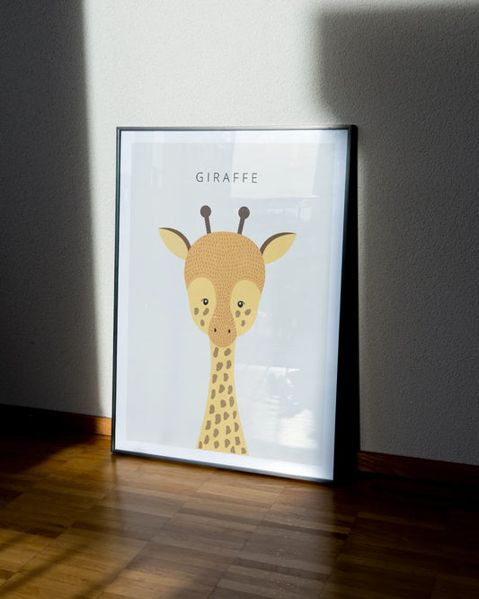 Schattige Giraf - Kinderkamer Poster - Minimalistisch en Stijlvol