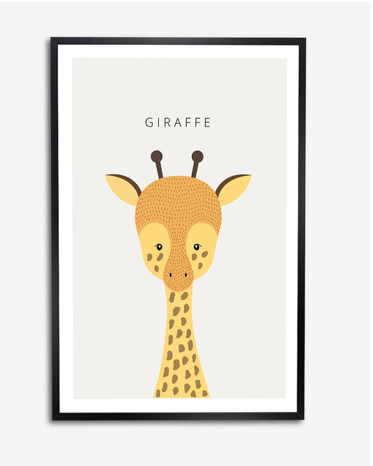 Schattige Giraf - Kinderkamer Poster - Minimalistisch en Stijlvol