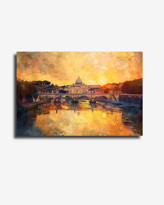 Skyline - Rome - Golden Hour - Impressionisme - Claude Monet
