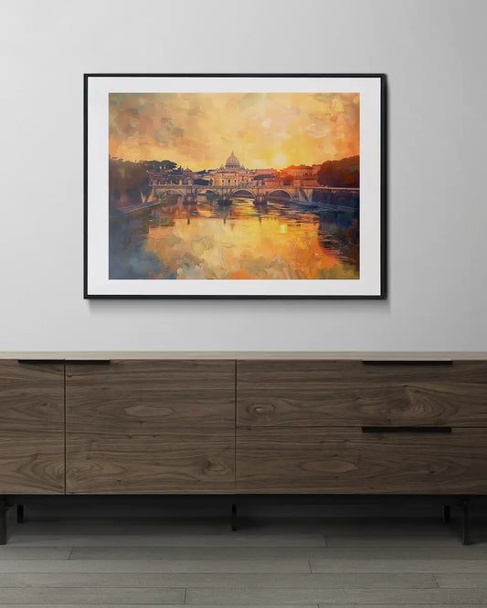 Skyline - Rome - Golden Hour - Impressionisme - Claude Monet