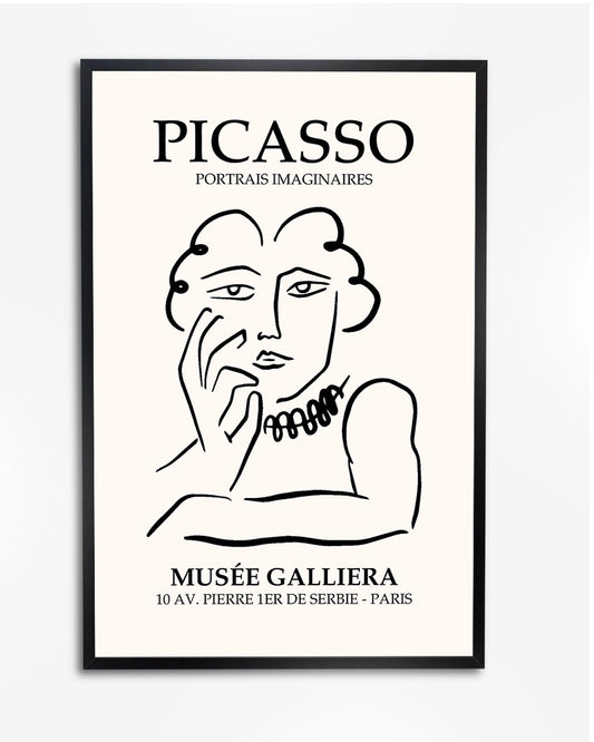 Minimalistische Picasso Poster - "Portret van Marie-illeen"